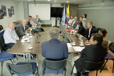 The delegation meeting with the Head of the UN Verification Mission, Jean Arnault, and the Director of Verification, Raul Rosende